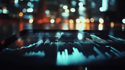 Poster - Digital data visualization on a tablet screen 