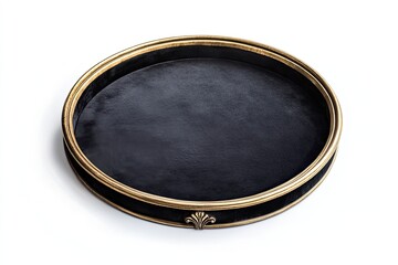 Wall Mural - Elegant velvet-lined tray that's empty, designed for jewelry display, isolated on white.