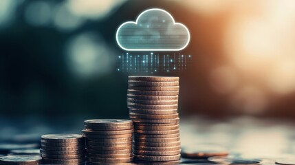 Poster - A stack of coins is on top of a stack of coins