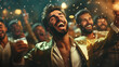© Andreas - Group of successfull men who are celebrating the new year on a party