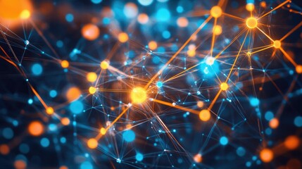 Aufkleber - Futuristic circuit board background with glowing connections, emphasizing the concept of advanced technology