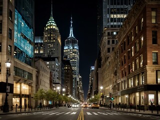 Wall Mural - Timelapse of New York's Financial District.