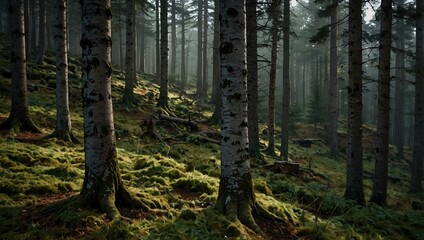 Wall Mural - Trees on Hornisgrinde in the Black Forest, Germany.