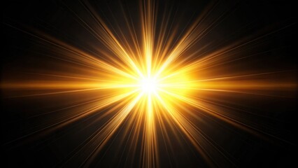 Wall Mural - sun flare shining brightly against a black background, sun, flare, black, background, light, bright,