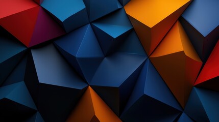 Fototapete - A colorful abstract design made of blue and orange cubes
