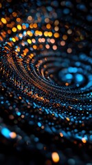 Poster - A spiral of light and dark colors with a blue center