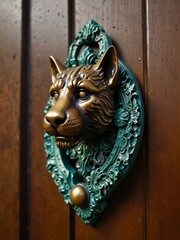 Wall Mural - Unique door knocker design.