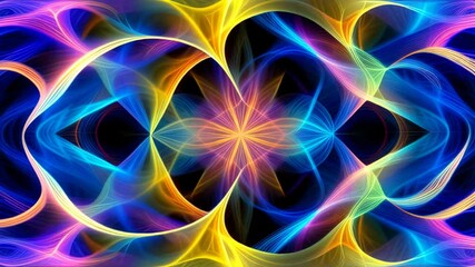 Wall Mural - Abstract multicolored neon background