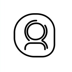 Fototapete - Simple rounded profile icon.