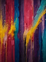 Wall Mural - Vibrant background with yellow, pink, blue, and purple streaks.