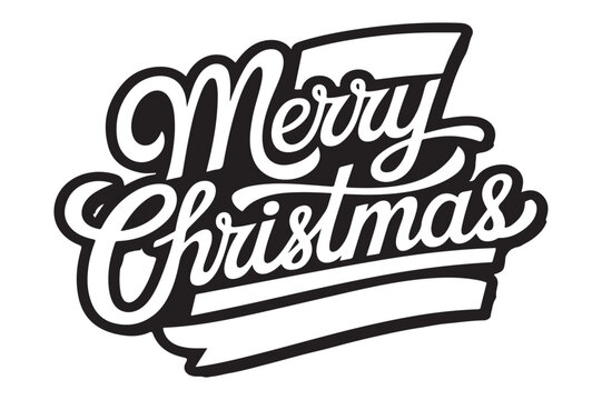 Merry Christmas lettering