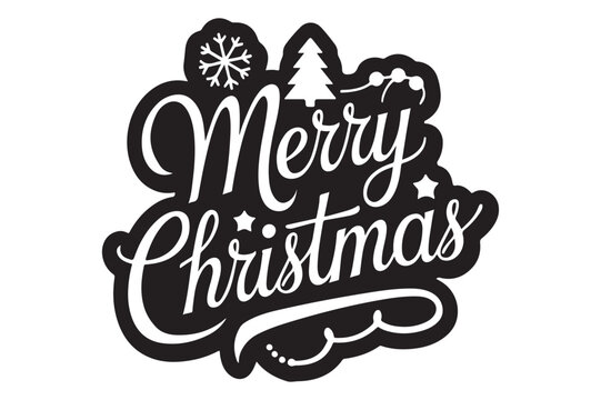 Merry Christmas lettering