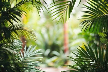 Aufkleber - Close-up shot of a bunch of palm leaves, great for nature or decorative uses