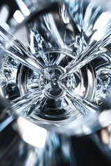 Poster - A close-up shot of a glass filled with clear water, great for use in health and wellness concepts or as a symbol of purity