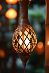 Aufkleber - A hanging light on a pole, suitable for use in outdoor or urban settings