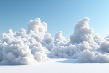 Poster - A collection of fluffy clouds floating through the air