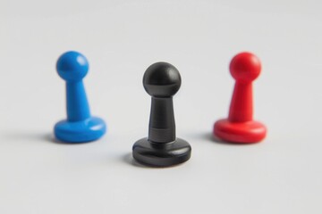 Poster - A cluster of push pins placed side by side, great for illustration purposes