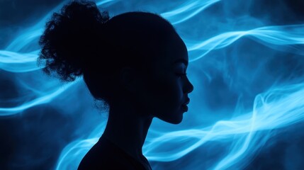Poster - Deep blue background transitioning to black vignette edges, evoking simplicity and professionalism