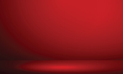 Poster - abstract gradient dark red light studio with empty room copy space design for christmas or chinese b