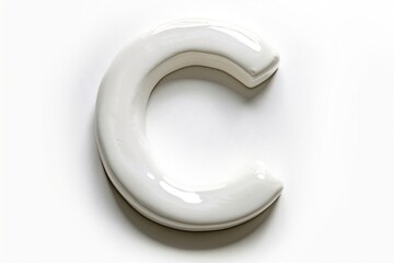 Poster - A detailed view of the uppercase letter C on a white background, ideal for use in educational or design projects