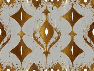 Sticker - White and gold modern design (repeat).