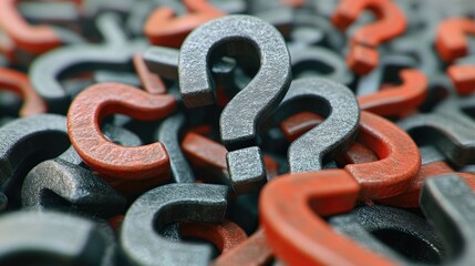 Poster - A collection of question marks in bold colors, often used for emphasis or inquiry