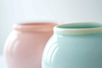 Poster - A pair of decorative vases sit atop a table, ready for display