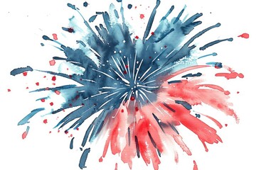 Poster - Explosive burst of color in the sky during a celebration