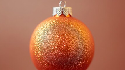 Poster - A shiny Christmas ornament hanging from a string