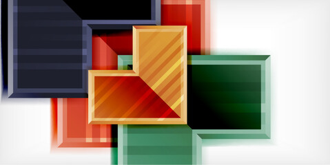 Poster - Arrow symbols created with 3d effects and line texture geometric abstract background