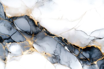 Aufkleber - A close-up shot of a black and white marble surface with unique patterns