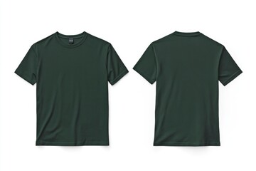 Aufkleber - A simple and clean design of a green t-shirt against a white background, ideal for use in fashion or lifestyle photography
