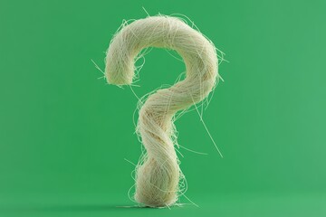 Poster - A colorful number made from yarn against a bright green background, perfect for illustrations and designs