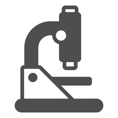 Poster - laboratory microscope solid icon, science concept. vector graphics. microscope sign on white backgro