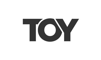 Poster - TOY logo design template with strong and modern bold text. Initial based vector logotype featuring simple and minimal typography. Trendy company identity.