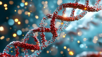 Poster - Epigenetic Modifications on DNA Strand, Visualizing how chemical changes influence gene expression and cellular function in living organisms