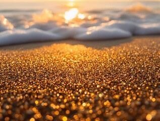 Poster - Golden sand grains at sunset