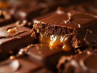 Poster - Chocolate bar with caramel filling