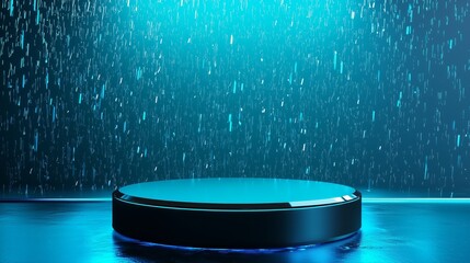 Poster - Stylish 3D Podium in Ample Space with Empty Background and Lighting Effects