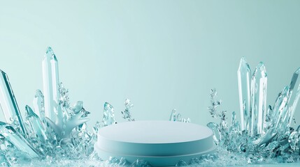 Poster - Elegant 3D Podium with Empty Space for Displaying Products or Art
