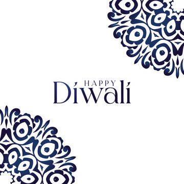 Diwali Celebration template. Diwali festival bokeh banner design. concept flat greeting card template invitation.