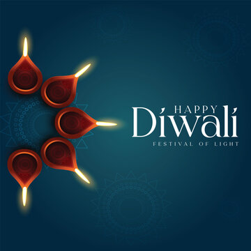 Diwali Celebration template. Diwali festival bokeh banner design. concept flat greeting card template invitation.