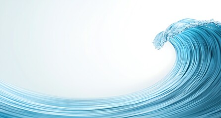 Poster - A stunning, stylized wave captures the essence of the ocean, showcasing the beauty and power of water in a minimalist design. Perfect for backgrounds or thematic visuals.
