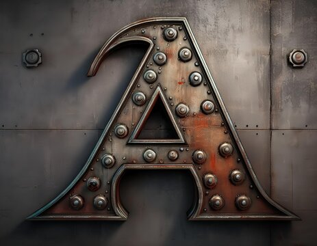 Is a letter that is made of metal. It has a lot of holes in it. It is a very large letter