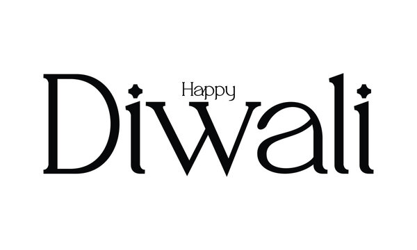 Happy Diwali typography design vector illustration