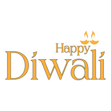 Happy Diwali typography design vector illustration