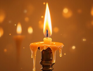 Poster - Melting candle with dripping wax