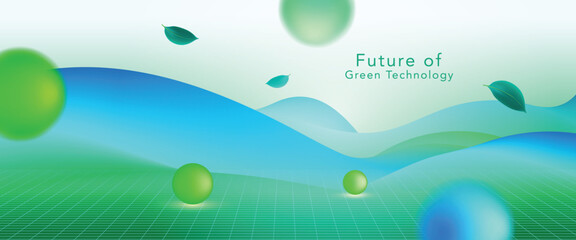 Leinwandbilder - green technology futuristic and innovation background. Environment technology.Abstract technology background.Vector illustration.