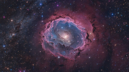 Wall Mural - panoramic space scene with stars in the galaxy, vast universe filled with stars, cosmic landscape, d