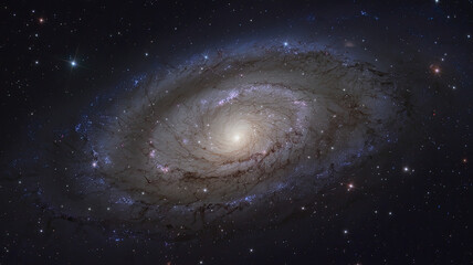 Wall Mural - panoramic space scene with stars in the galaxy, vast universe filled with stars, cosmic landscape, d